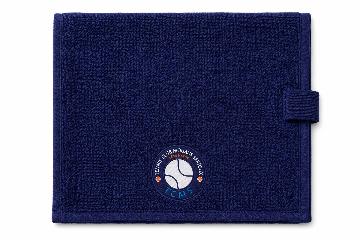 Serviette de Sport 100% Coton Bleu Marine KARIBAN TCMS | Tenues Pro